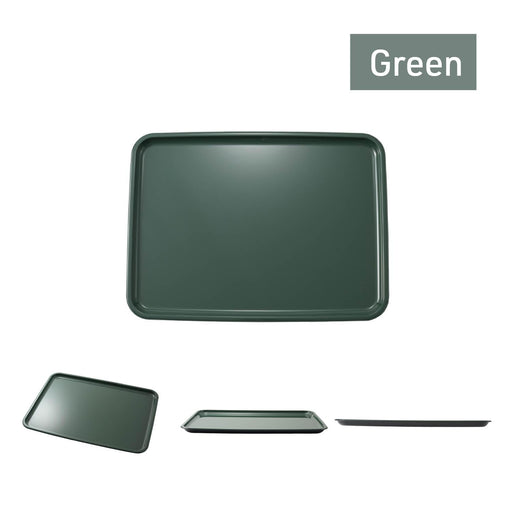 Asahi Koyo Antibacterial Rectangular Green Tray 43Cm Non-Slip Finish-Kiichin - The #1 Place for Japanese Goods in Your Hand!