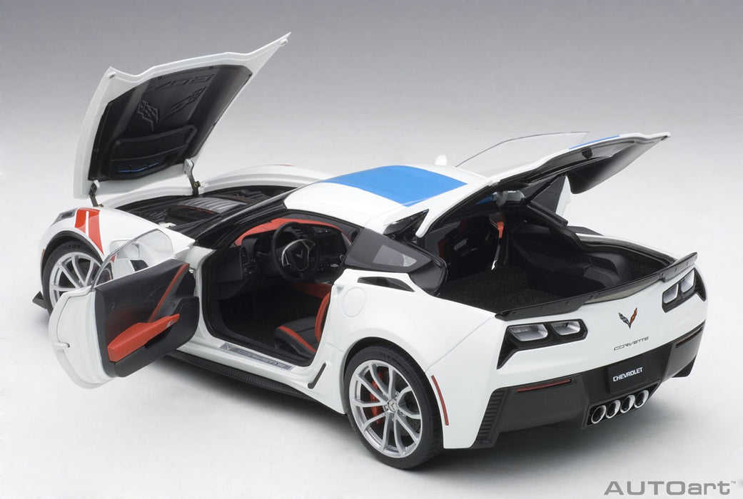 Autoart 1/18 Corvette C7 Gransport White/Blue Red Hashmark-Kiichin - The #1 Place for Japanese Goods in Your Hand!