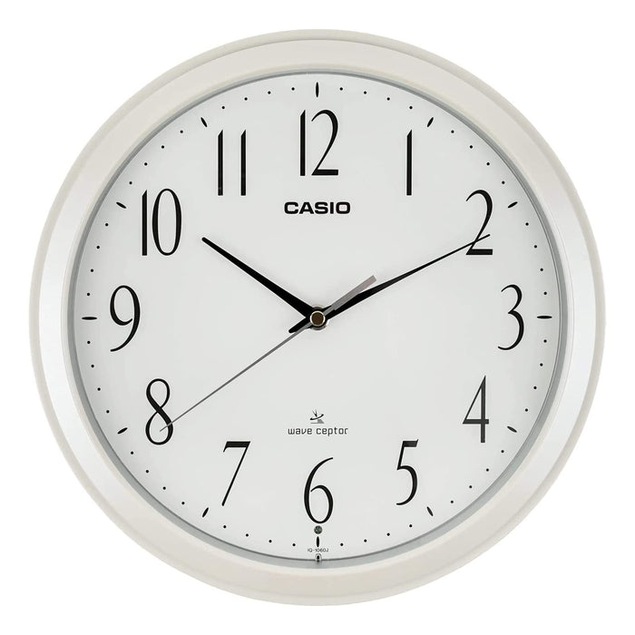 Casio IQ-1060J-7JF 26.8cm White Analog Wall Clock-Kiichin - The #1 Place for Japanese Goods in Your Hand!