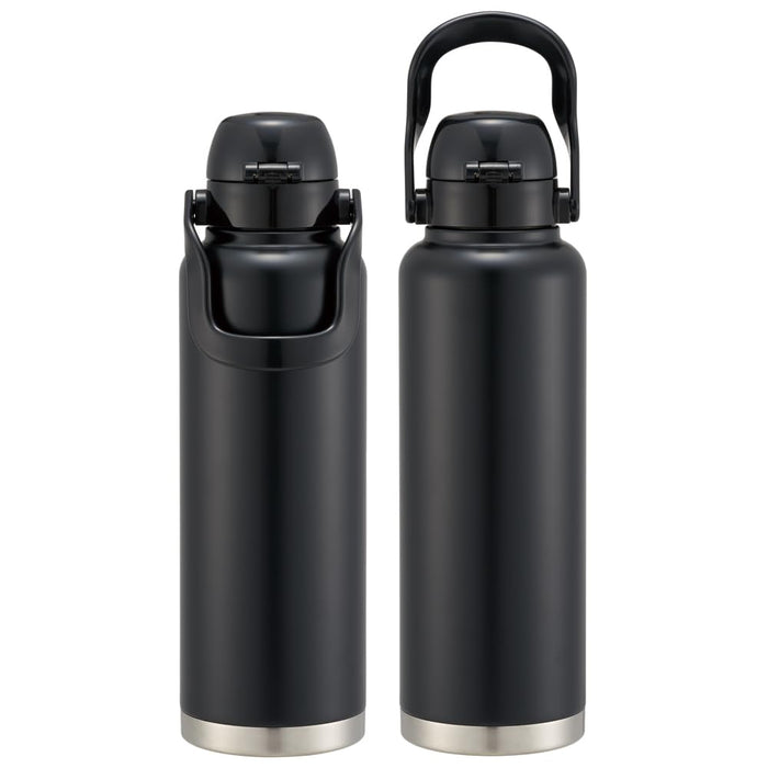 Skater Champion One-Push Direct Bottle with Handle 1500ml Black Std15H