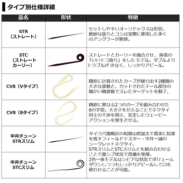 Daiwa Kouga Silicone Necktie Straight Curly Slim Chart Gold Glitter-Kiichin - The #1 Place for Japanese Goods in Your Hand!