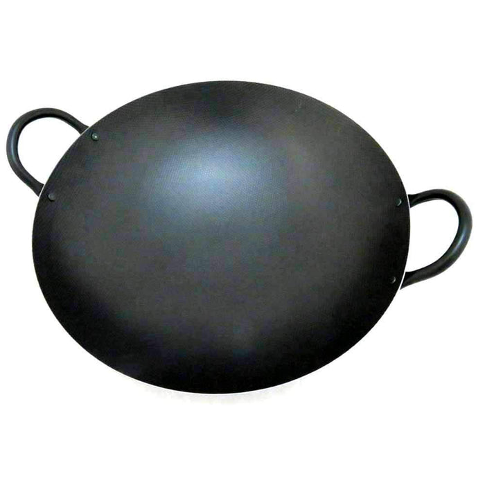 Endo Shoji 30Cm Super Embossed Iron Wok - Made in Japan Aty7630-Kiichin - The #1 Place for Japanese Goods in Your Hand!
