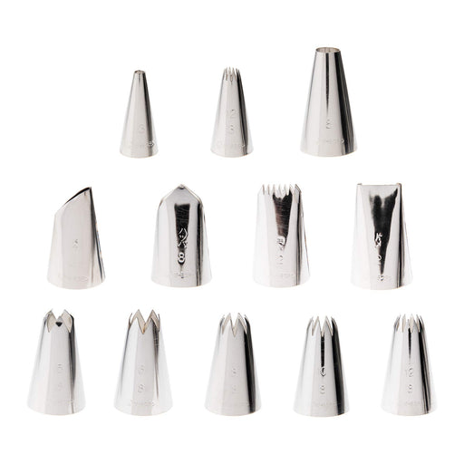 Endo Shoji Commercial Nozzle Set 12 pcs No.8 Stainless Steel Japan Made-Kiichin - The #1 Place for Japanese Goods in Your Hand!