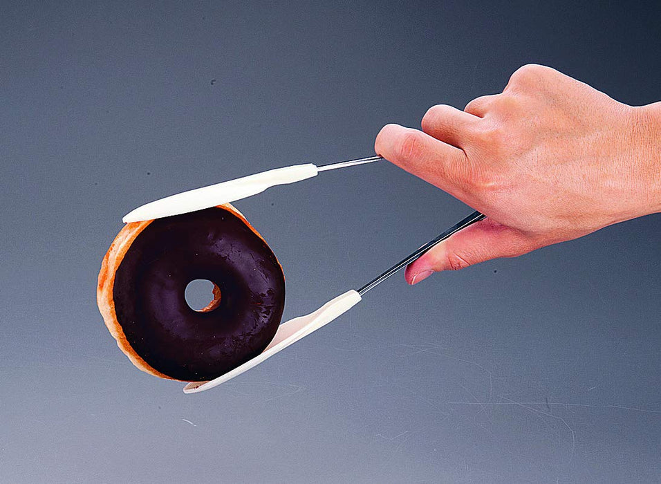 Endo Shoji Tkg Soft Catch Tongs White Commercial Grade BTVI801-Kiichin - The #1 Place for Japanese Goods in Your Hand!