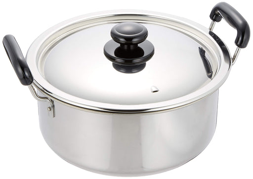 Endo Shoji 27cm Professional Pot with Plastic Handle Induction-Safe Stainless Steel-Kiichin - The #1 Place for Japanese Goods in Your Hand!