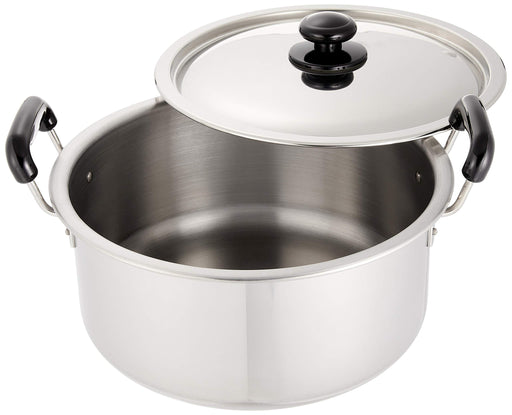 Endo Shoji 30cm Stainless Steel Pot with Plastic Handle for Induction Cookers-Kiichin - The #1 Place for Japanese Goods in Your Hand!