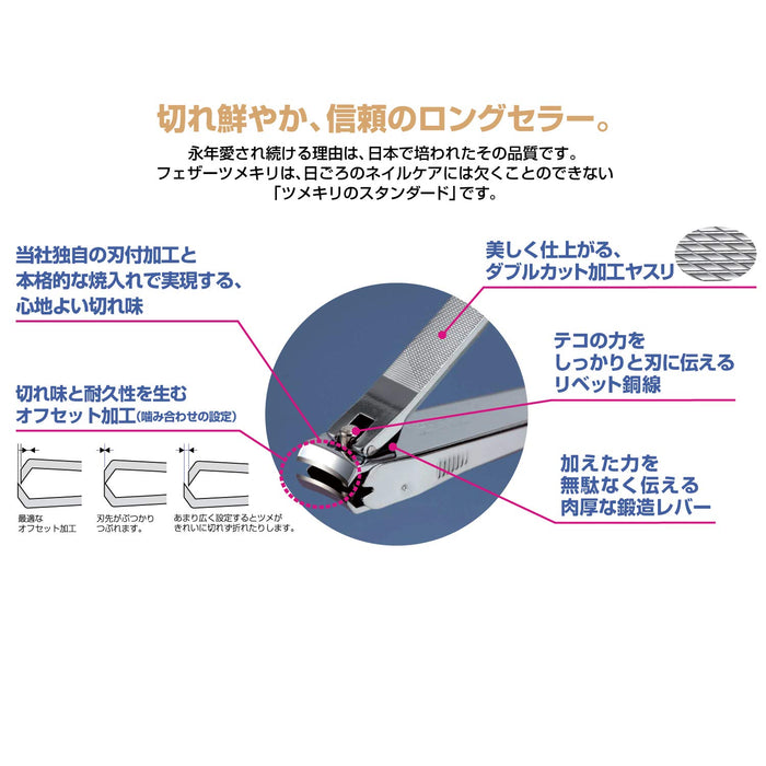 Feather Safety Razor Small Unisex Nail Clipper 2S Portable Made in Japan For Hands & Feet-Kiichin - The #1 Place for Japanese Goods in Your Hand!
