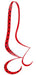 Gamakatsu Sakuragen Silicone Necktie Thick Cut Multi-Curly Red Black Spot #14-Kiichin - The #1 Place for Japanese Goods in Your Hand!
