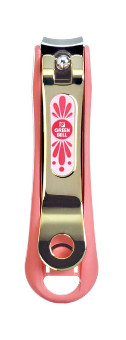 Green Bell Craftsmanship Gold Nail Clippers Medium Pink Nc-135