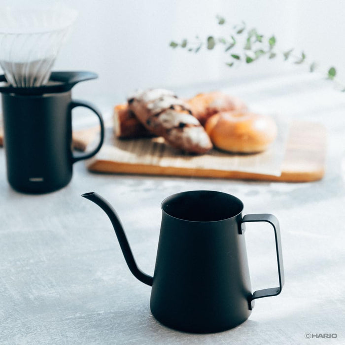 Hario Stainless Steel Coffee Kettle 500Ml Black for Hand Drip Brewing