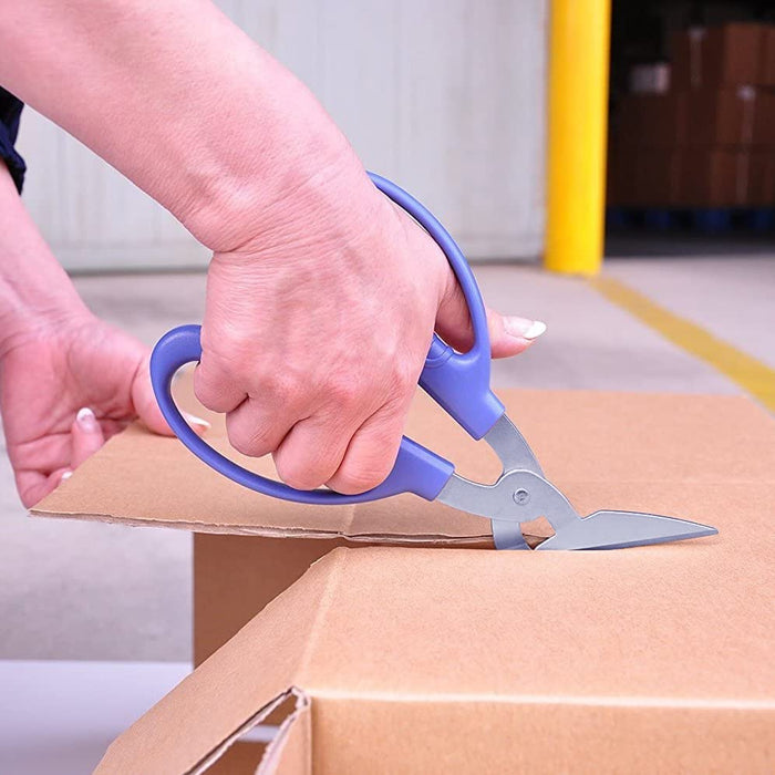 Hasegawa Knives Blue Cardboard Scissors PS-6500H 21.5cm Total 5.2cm Blade Length-Kiichin - The #1 Place for Japanese Goods in Your Hand!