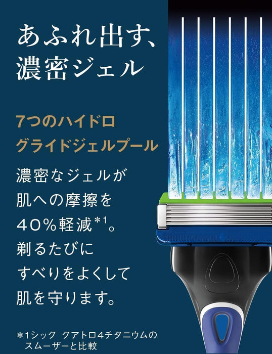 Schick Hydro 5 Sensitive Skin Replacement Blades 4 Pack Blue with Skin Guard-Kiichin - The #1 Place for Japanese Goods in Your Hand!