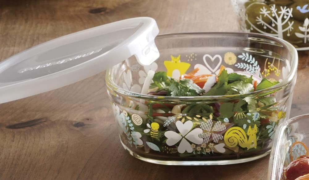 Iwaki 450mL Heat-Resistant Glass Airtight Container Square Nordic Design