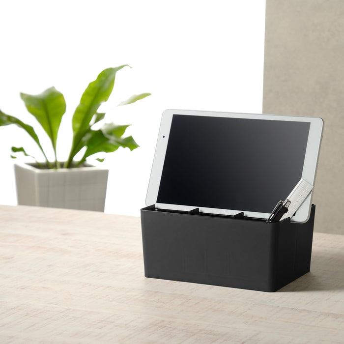 Her Astage Stackable Mini Desk Organizer Black 21.5x16.3x14.5cm Made in Japan-Kiichin - The #1 Place for Japanese Goods in Your Hand!