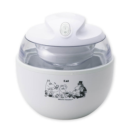 Kai Corporation Moomin White Ice Cream Maker for Home Use DN0607-Kiichin - The #1 Place for Japanese Goods in Your Hand!