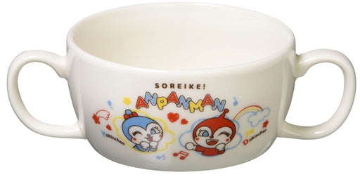 Kanesho Pottery Lets Go Anpanman White Cup with Handles 230ml Nakayoshi Series-Kiichin - The #1 Place for Japanese Goods in Your Hand!