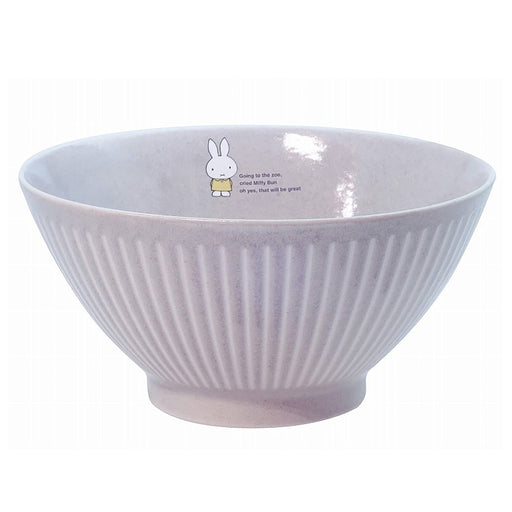 Kanesho Pottery Miffy Ceramic Donburi Noodle Bowl 18cm Stone Gray-Kiichin - The #1 Place for Japanese Goods in Your Hand!
