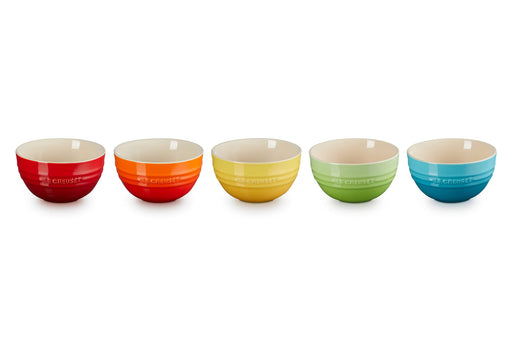 Le Creuset 12cm Rainbow Rice Bowls Pack of 5 Microwave Oven Safe Japan-Kiichin - The #1 Place for Japanese Goods in Your Hand!