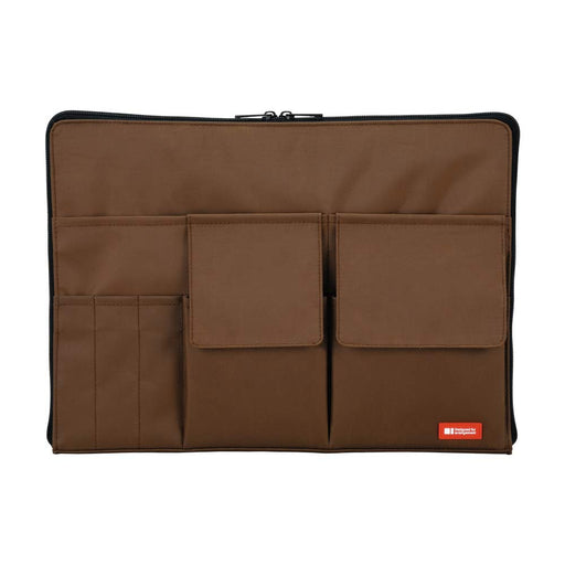 Lihit Lab A7554-9 Brown A4 Inner Bag in Bag Japan Organizer Sleeve-Kiichin - The #1 Place for Japanese Goods in Your Hand!
