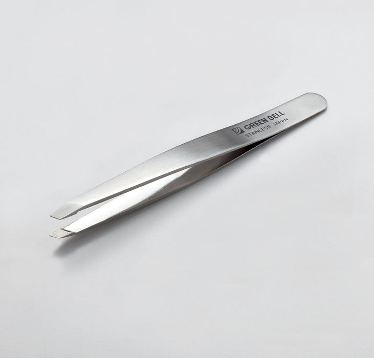 Green Bell Masterful Skills Angled Tip Stainless Steel Tweezers G-2151