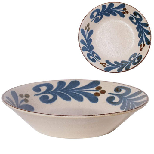 Minoru Pottery Nanpu 215 Deep Plate Kaze 7 Inch Reverse Design Plate-Kiichin - The #1 Place for Japanese Goods in Your Hand!