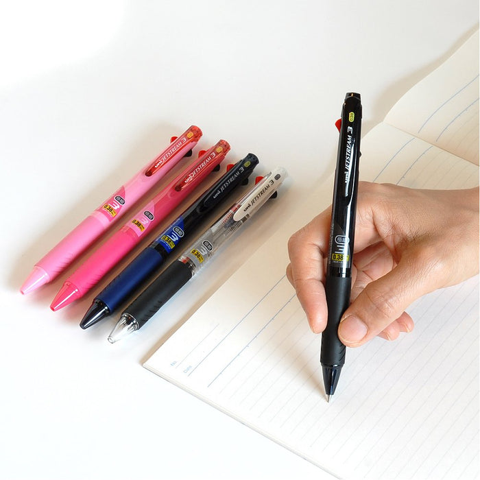 Mitsubishi Pencil Jet Stream 3-Color Ballpoint Pen 0.38 Transparent Navy Easy to Write-Kiichin - The #1 Place for Japanese Goods in Your Hand!