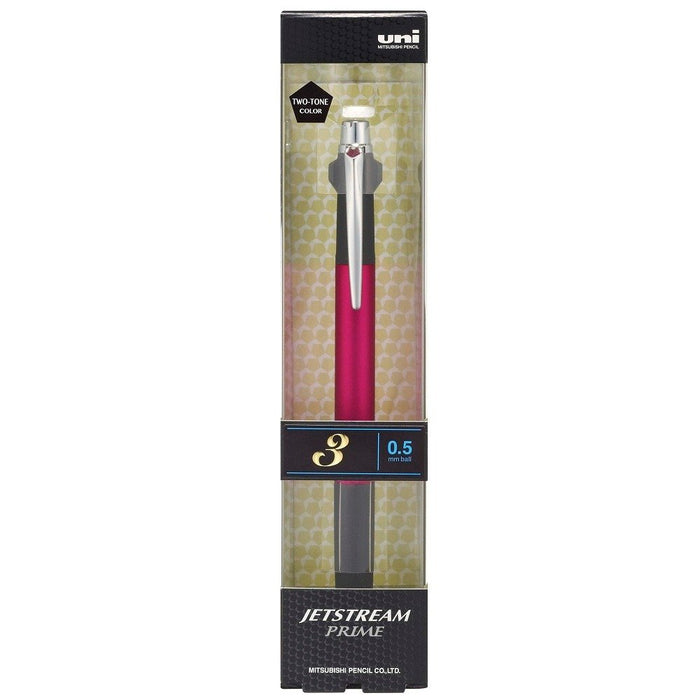 Mitsubishi Pencil Jet Stream Prime 3 Color Ballpoint Pen 0.5 Black Pink-Kiichin - The #1 Place for Japanese Goods in Your Hand!