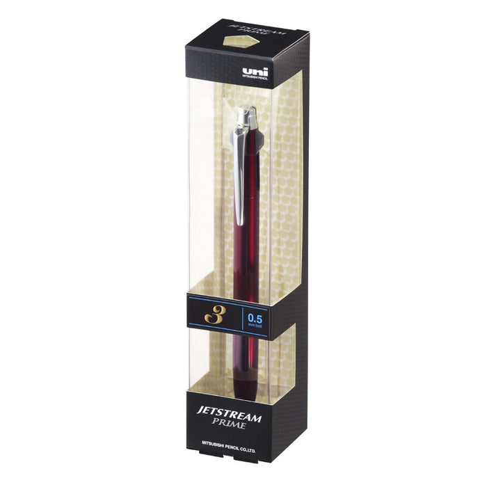 Mitsubishi Pencil Jet Stream Prime 3 Color Ballpoint Pen 0.5 Dark Bordeaux-Kiichin - The #1 Place for Japanese Goods in Your Hand!