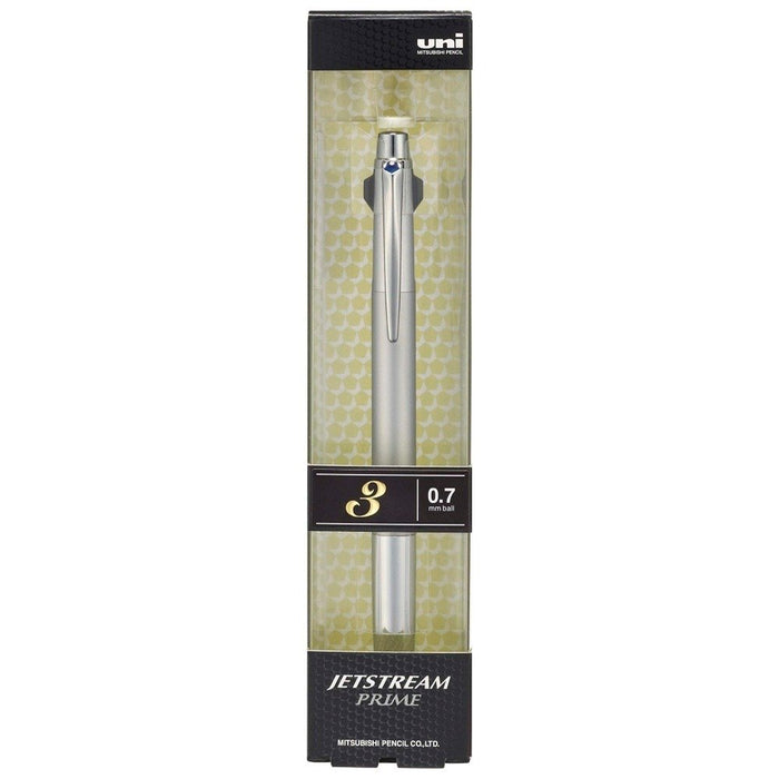 Mitsubishi Pencil Jet Stream Prime 3-Color Ballpoint Pen 0.7 Silver Easy to Write-Kiichin - The #1 Place for Japanese Goods in Your Hand!