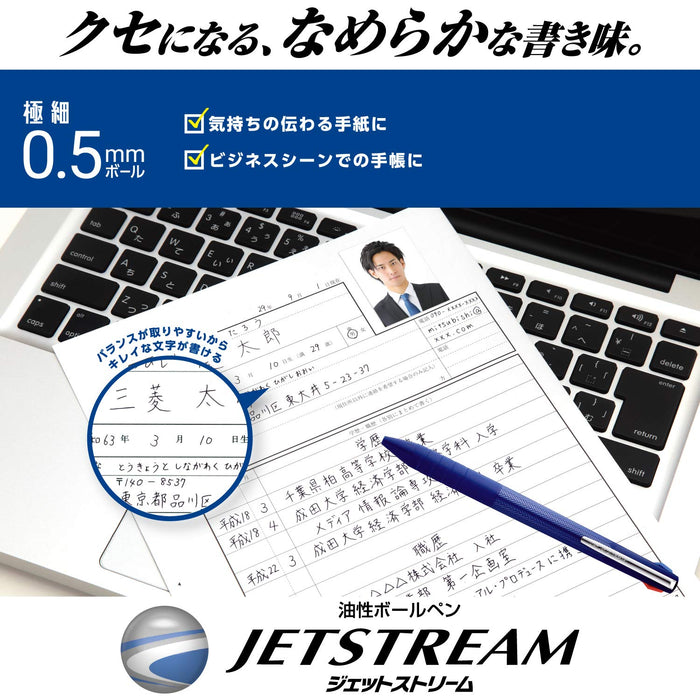 Mitsubishi Pencil Jet Stream Slim Compact 0.5 Navy 3 Color Ballpoint Pen-Kiichin - The #1 Place for Japanese Goods in Your Hand!