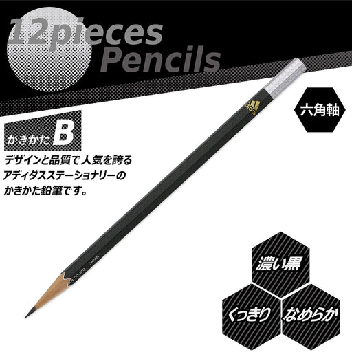 Mitsubishi Pencil Hexagonal Shaft Black Gold Uni Drawing Pencil Ai04 B 1 Dozen-Kiichin - The #1 Place for Japanese Goods in Your Hand!