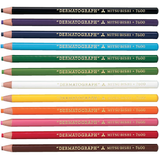 Mitsubishi Pencil No.7600 Green Oil-Based Colored Dermatograph - Pack of 12-Kiichin - The #1 Place for Japanese Goods in Your Hand!