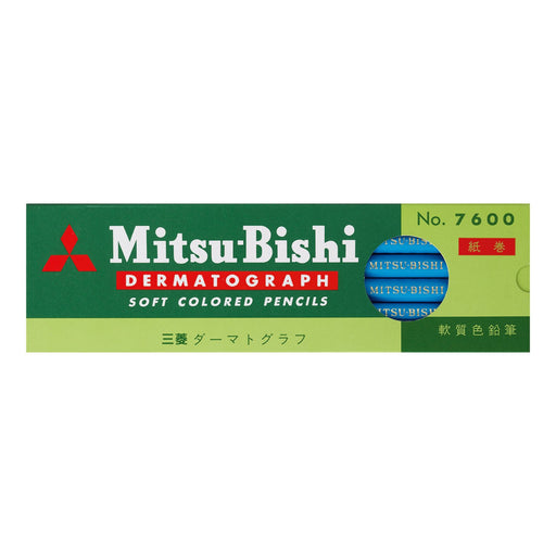 Mitsubishi Pencil K7600.8 Light Blue Dermatograph Oil-Based Colored Pencil 1 Dozen-Kiichin - The #1 Place for Japanese Goods in Your Hand!