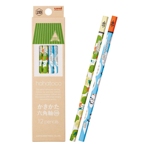 Mitsubishi Pencil Hahatoko HT01 2B Frog & Penguin Drawing Pencil 1 Dozen K56122B-Kiichin - The #1 Place for Japanese Goods in Your Hand!