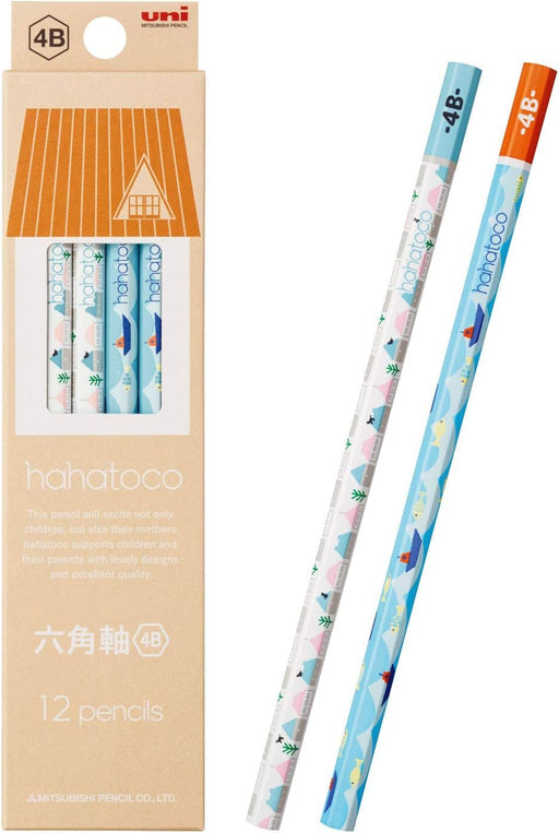 Mitsubishi Pencil Hahatoko HT01 4B Drawing Pencil for House & Sea Pack of 12-Kiichin - The #1 Place for Japanese Goods in Your Hand!