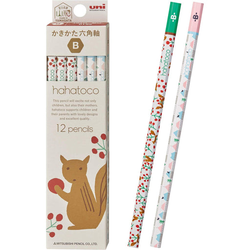 Mitsubishi Pencil Hahatoko HT01 B Squirrel & House Drawing Pencil 1 Dozen K5610B-Kiichin - The #1 Place for Japanese Goods in Your Hand!