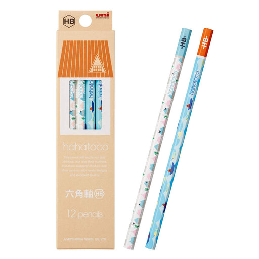 Mitsubishi Pencil Hahatoko HT01 HB Drawing Pencil - House & Sea Edition Pack of 12-Kiichin - The #1 Place for Japanese Goods in Your Hand!