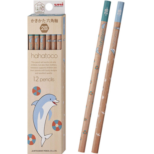 Mitsubishi Pencil Hahatoko HT03 2B Dolphin & Seagull Drawing Pencil,1 Dozen Pack-Kiichin - The #1 Place for Japanese Goods in Your Hand!