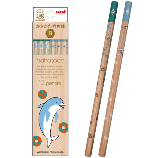 Mitsubishi Pencil Hahatoko HT03 B Dolphin & Seagull Drawing Pencil 1 Dozen K5634B-Kiichin - The #1 Place for Japanese Goods in Your Hand!