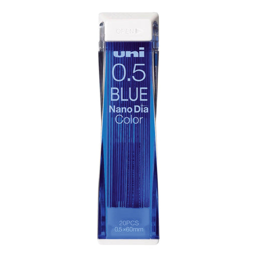 Mitsubishi Pencil Nano Diamond 0.5 Blue Erasable Color Lead 10 Piece Pack-Kiichin - The #1 Place for Japanese Goods in Your Hand!