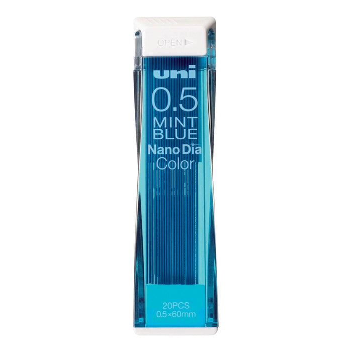 Mitsubishi Pencil Nano Diamond 0.5 Mint Blue Erasable Color Lead - 10 Pieces-Kiichin - The #1 Place for Japanese Goods in Your Hand!