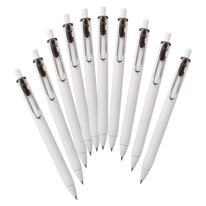 Mitsubishi Pencil Uniball One Gel Ballpoint Pen 0.38 Brown Black 10 Pieces Pack-Kiichin - The #1 Place for Japanese Goods in Your Hand!