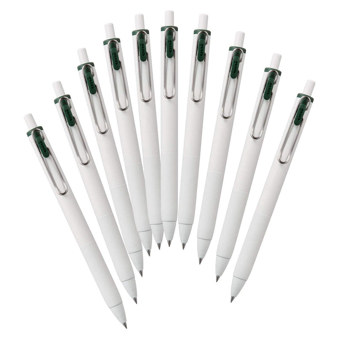 Mitsubishi Pencil Uniball One Gel Ballpoint 0.38 Green Black 10 Pieces Pack-Kiichin - The #1 Place for Japanese Goods in Your Hand!