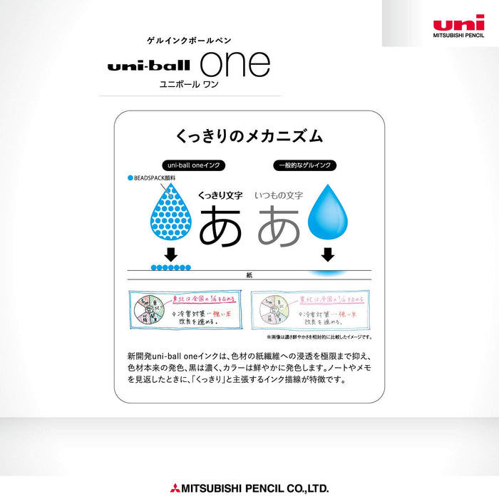 Mitsubishi Pencil Uniball One Gel Ballpoint Pen 0.38mm Sky Blue Pack of 10-Kiichin - The #1 Place for Japanese Goods in Your Hand!