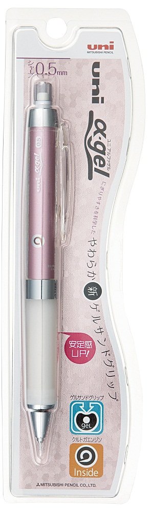 Mitsubishi Pencil 0.5 Alpha Gel Mechanical Pencil Kurtoga Noble Pink M5858Gg1Pn.13-Kiichin - The #1 Place for Japanese Goods in Your Hand!