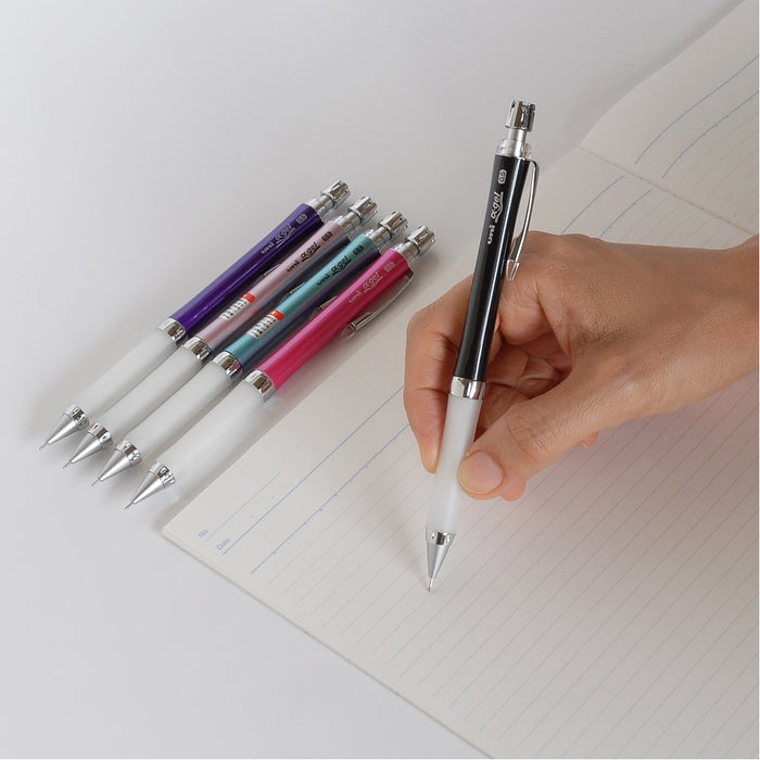 Mitsubishi Pencil 0.5 Slim Soft Alpha Gel Mechanical Pencil in Noble Pink-Kiichin - The #1 Place for Japanese Goods in Your Hand!
