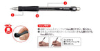 Mitsubishi Pencil Berisha Raku 0.5 Mechanical Pencil Transparent Pink Less Fatigue-Kiichin - The #1 Place for Japanese Goods in Your Hand!