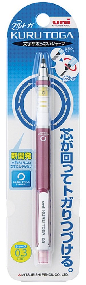 Mitsubishi Pencil Kurtoga Mechanical Pencil - 0.3 Automatic Lead Rotation Pink-Kiichin - The #1 Place for Japanese Goods in Your Hand!
