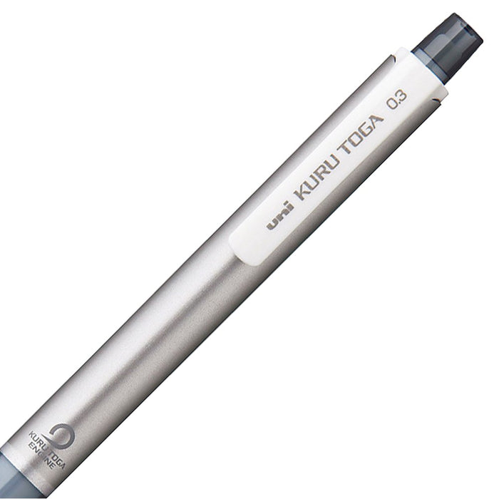 Mitsubishi Pencil Kurtoga Mechanical Pencil 0.3 Silver with Automatic Lead Rotation-Kiichin - The #1 Place for Japanese Goods in Your Hand!