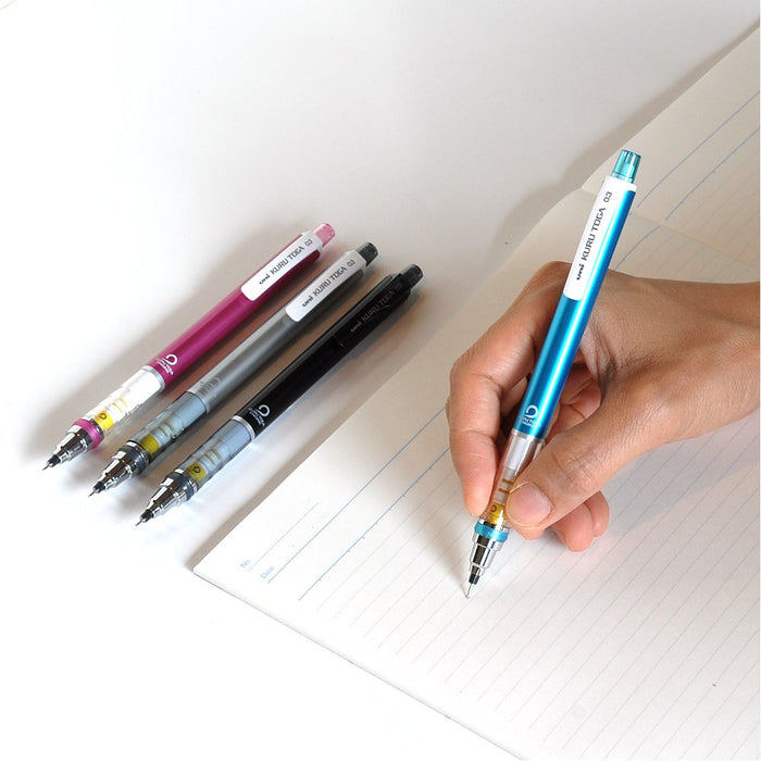 Mitsubishi Pencil Kurtoga Mechanical Pencil 0.3 Silver with Automatic Lead Rotation-Kiichin - The #1 Place for Japanese Goods in Your Hand!